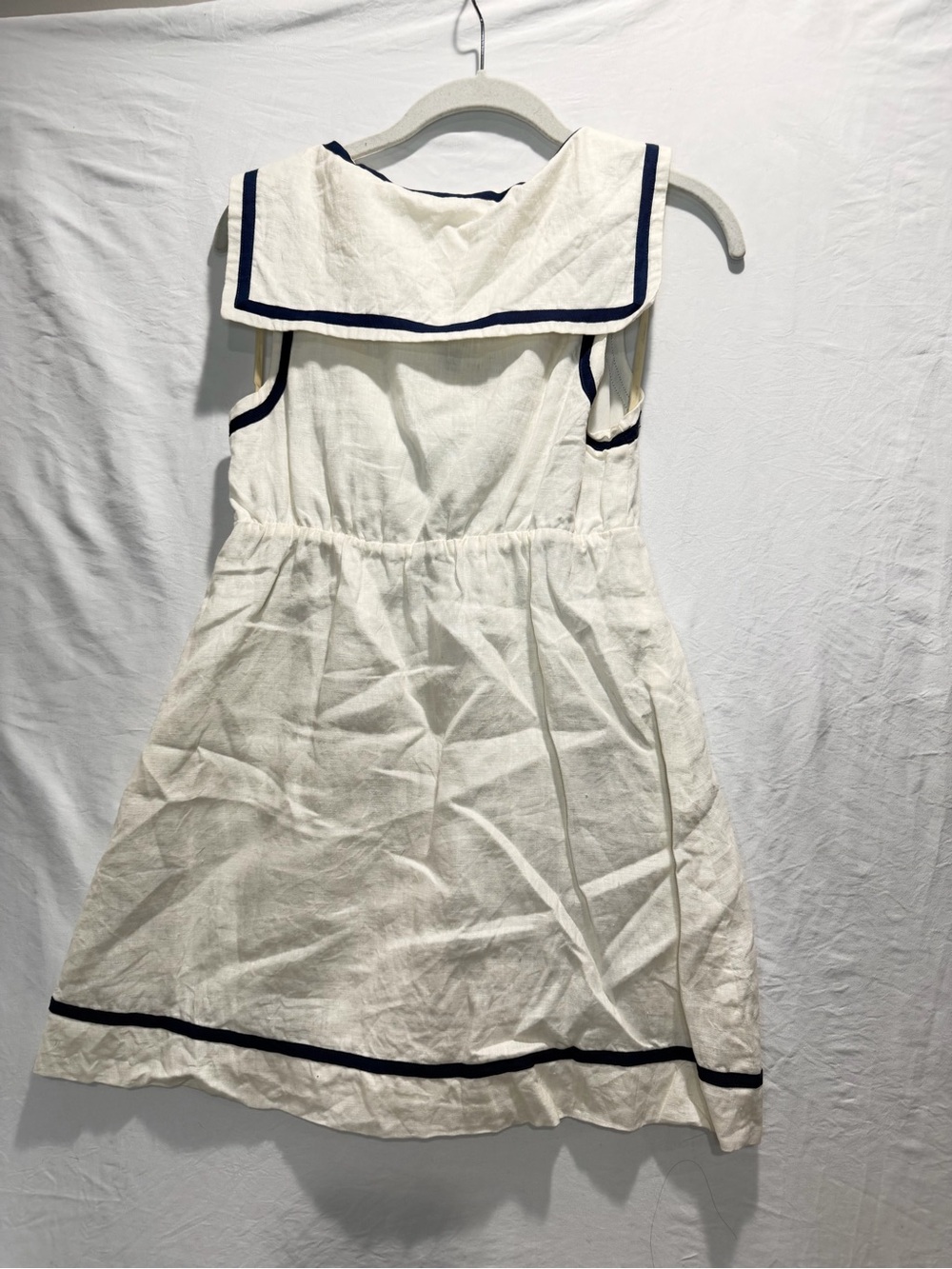 Forever 21 White Sailor Dress with Navy Bow - Picture 5 of 8